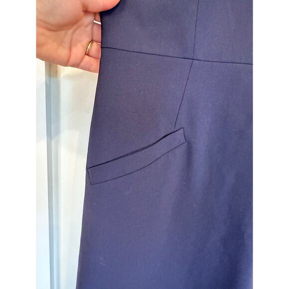 J. CREW Short Sleeve Mini Bi-Stretch Wool Dress Navy Blue Women's 6 Small - Picture 6 of 10